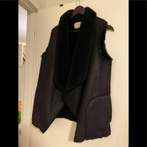 Black Fur Vest